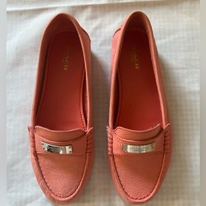 Coach Pink Leather Loafers
